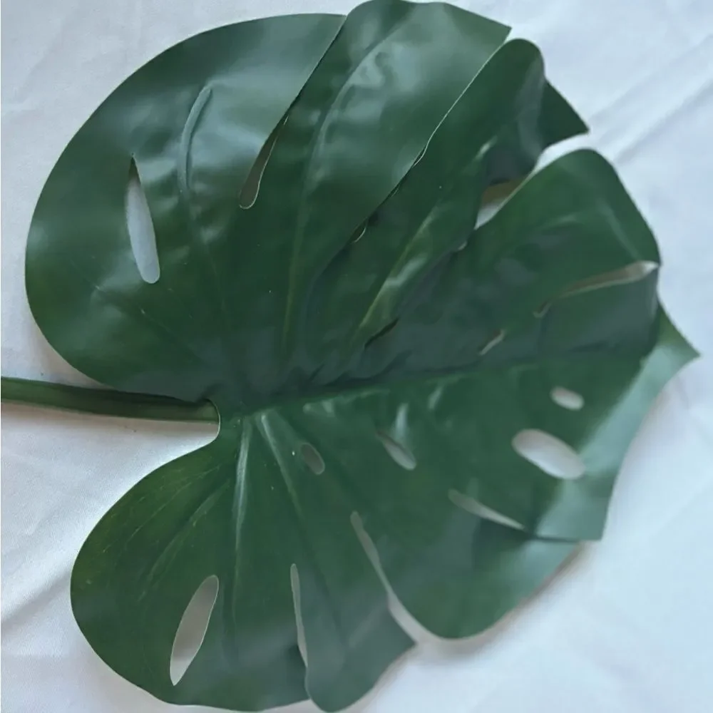 2 NEW IKEA Smycka Artificial Leaf Monstera/green 31 ½